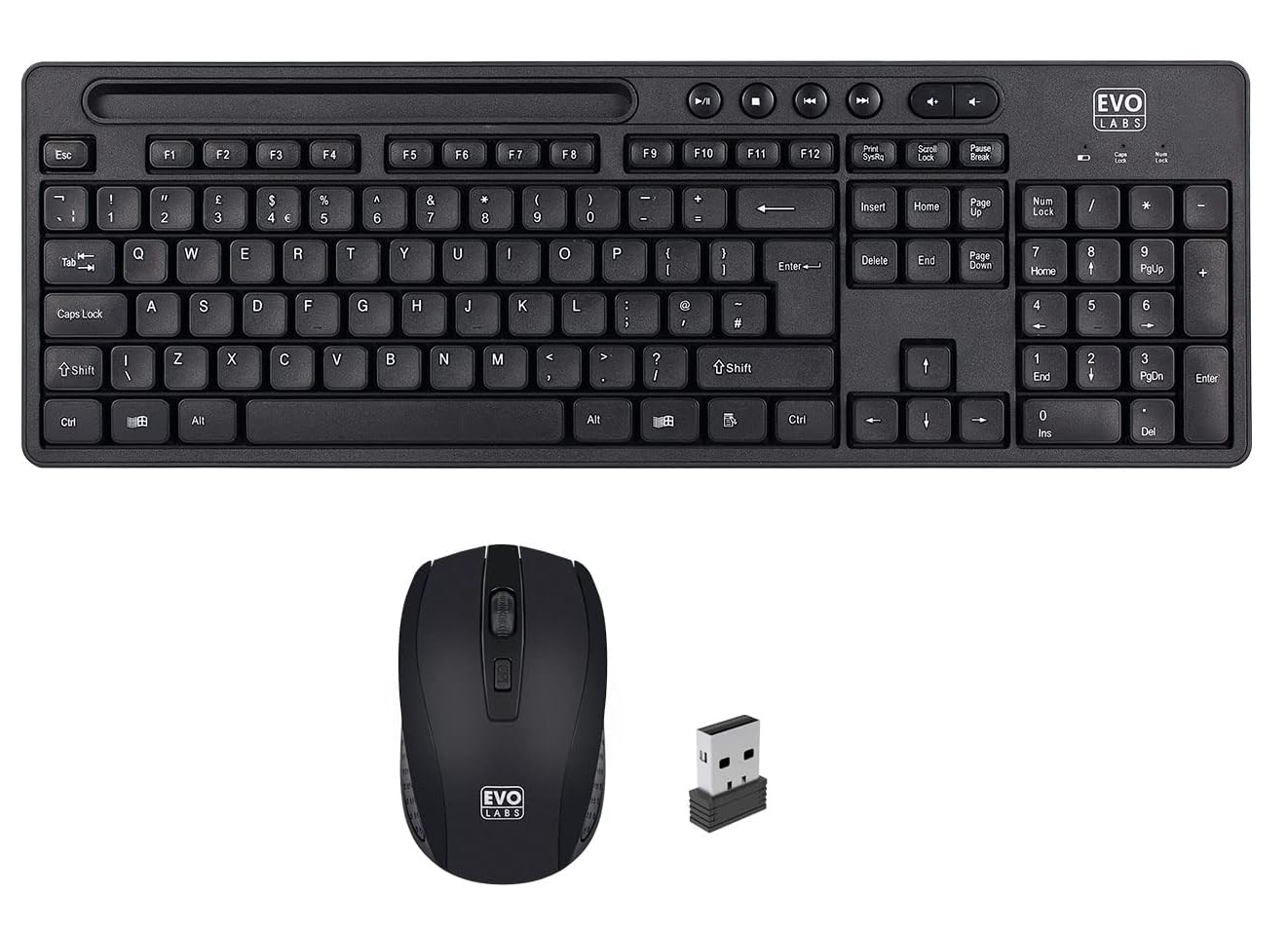 EVO Labs Wireless Keyboard & Mouse