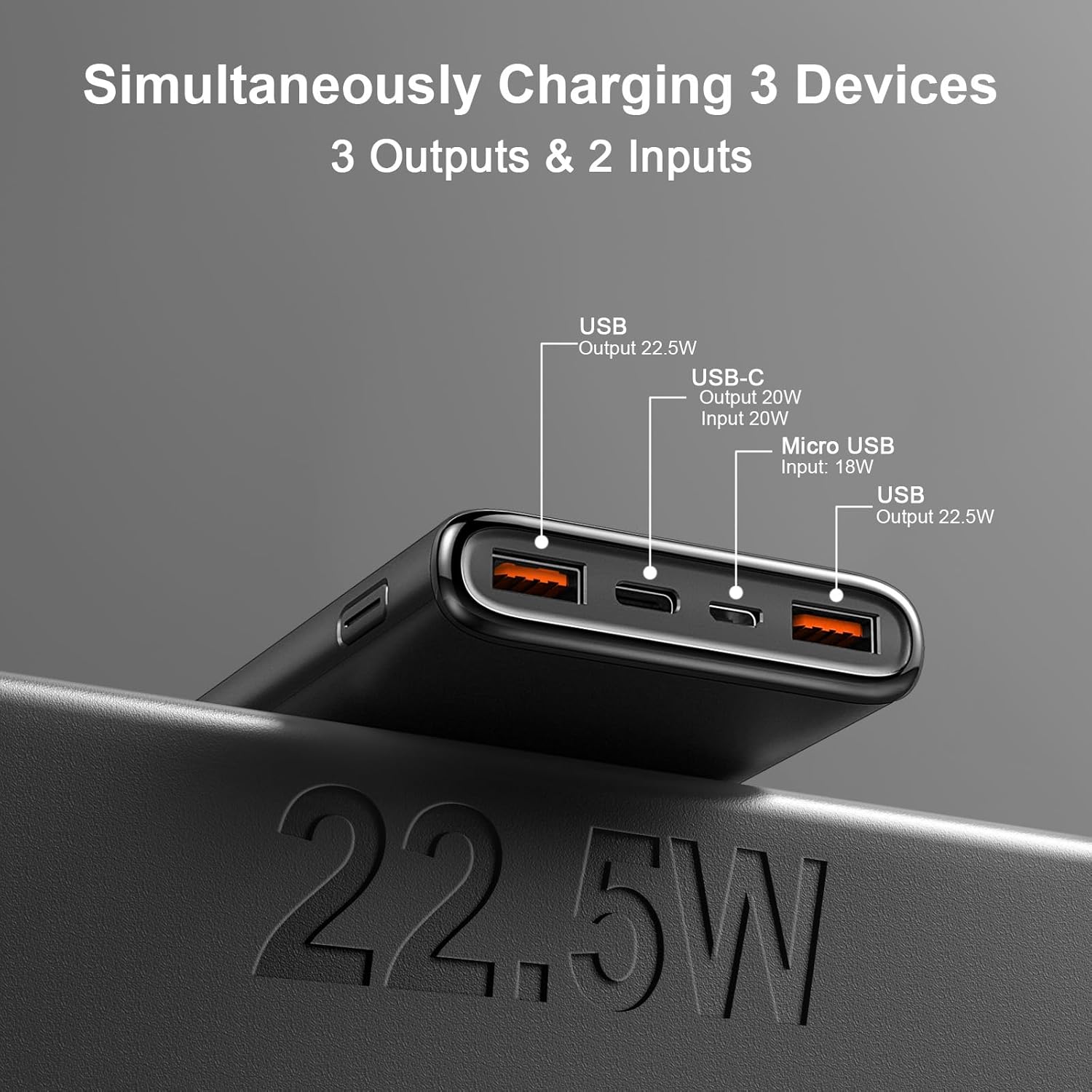 10000mAh Power Bank with digital screen